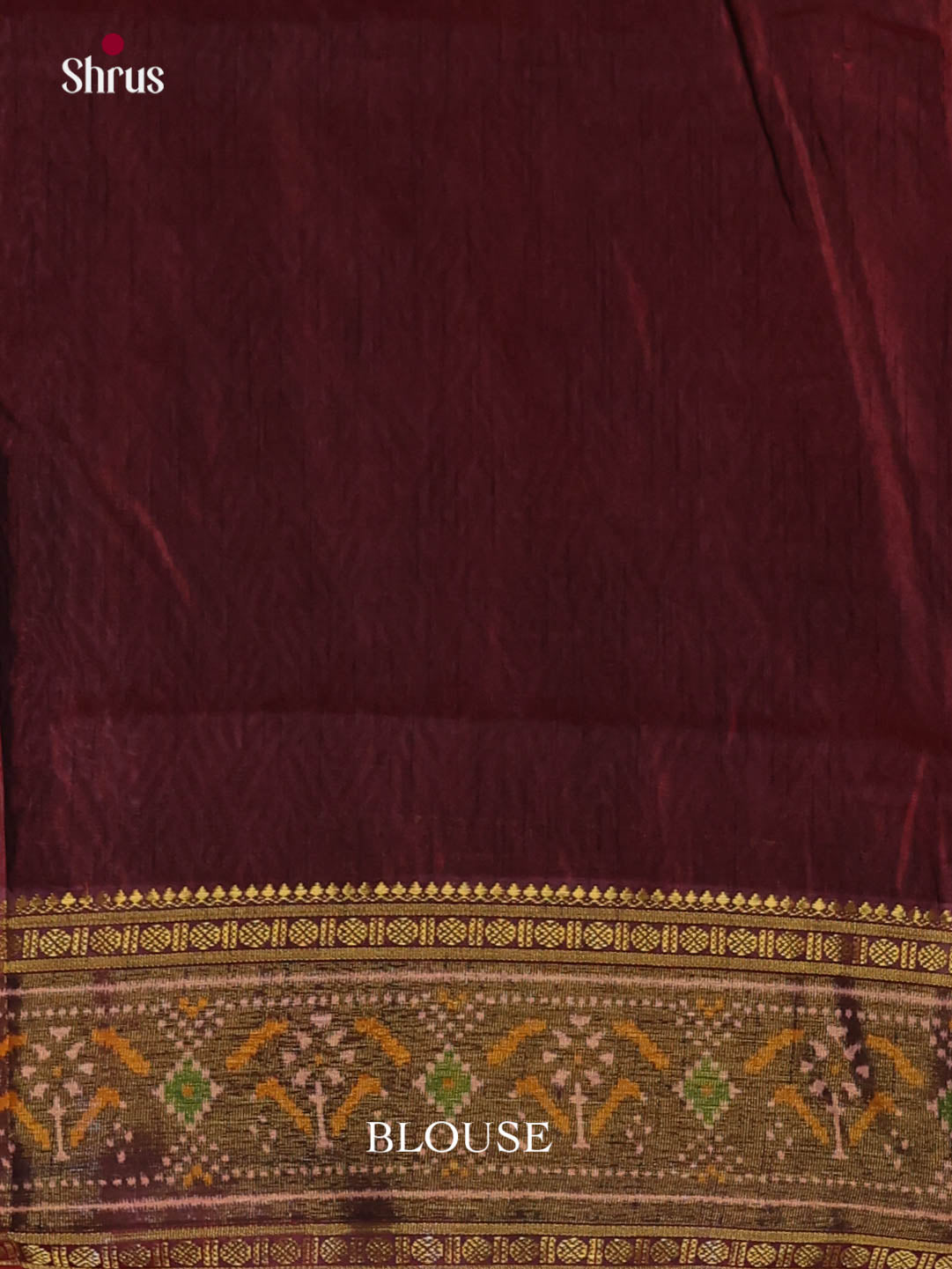 Red & Maroon - Semi Patola Saree - Shop on Shrus.com
