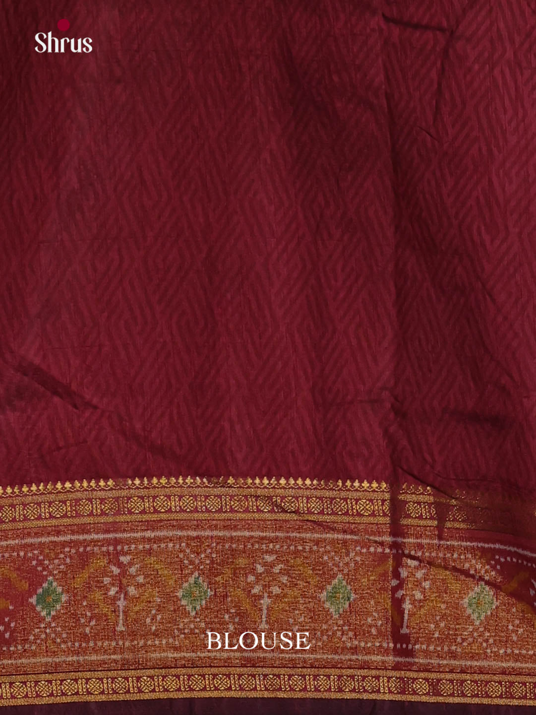 Black & Maroon - Semi Patola Saree