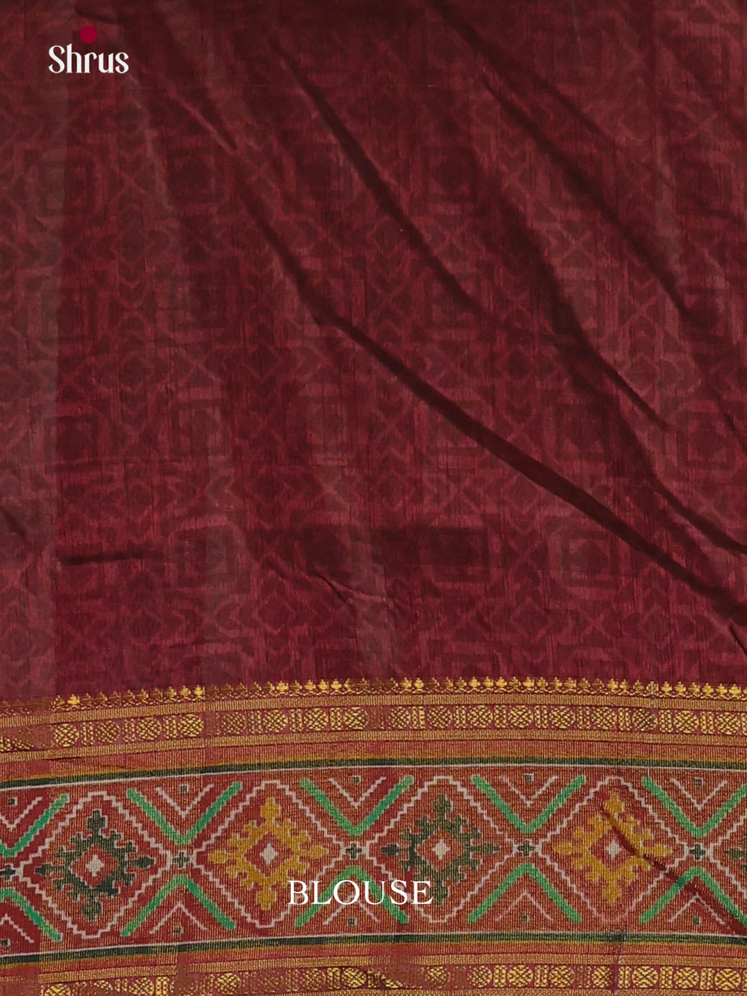 Green & Maroon - Semi Patola Saree - Shop on Shrus.com