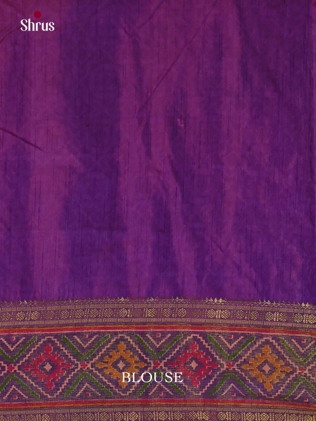 Pink & Purple - Semi Patola Saree - Shop on Shrus.com