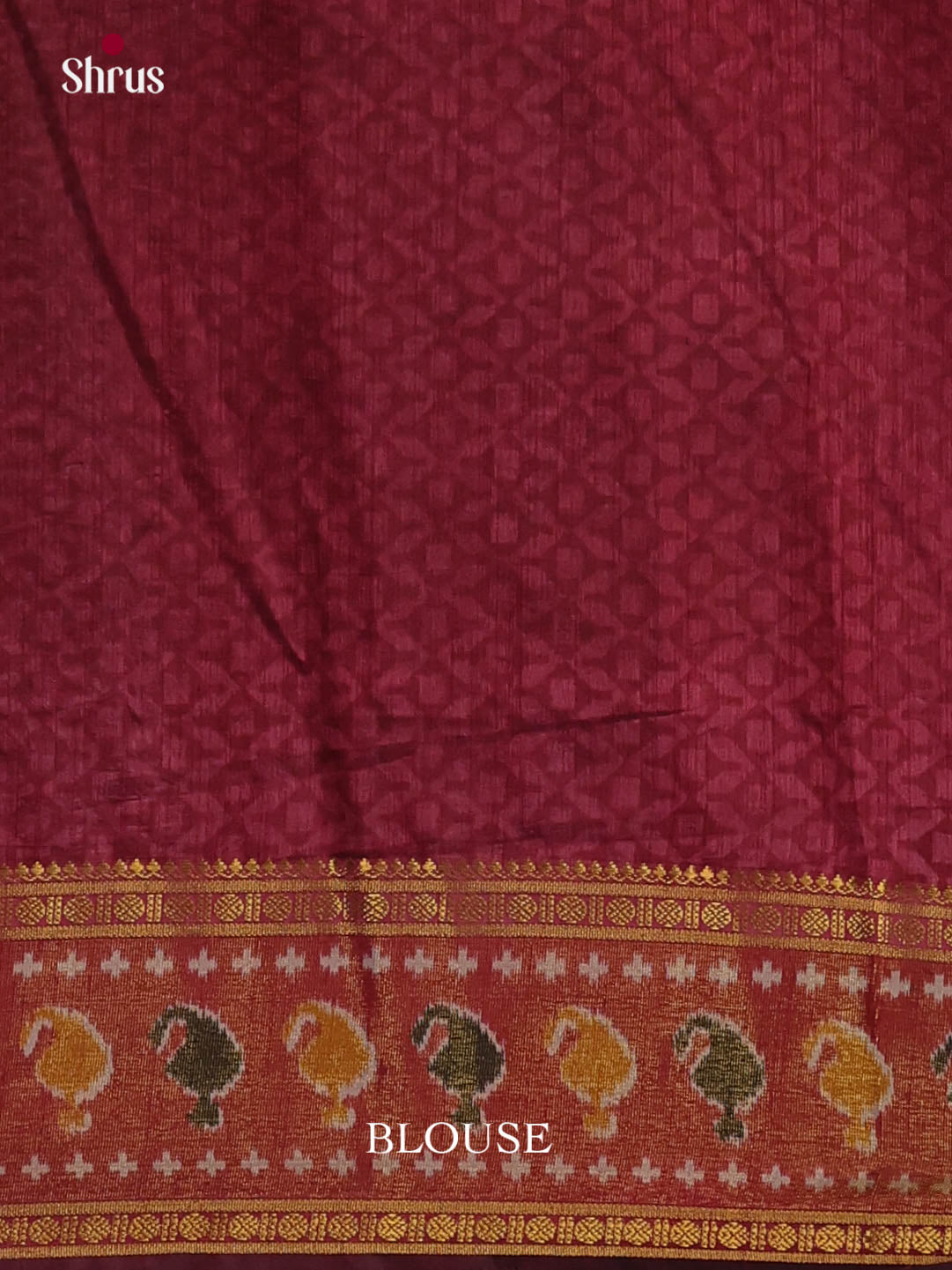 Black & Maroon - Semi Patola Saree