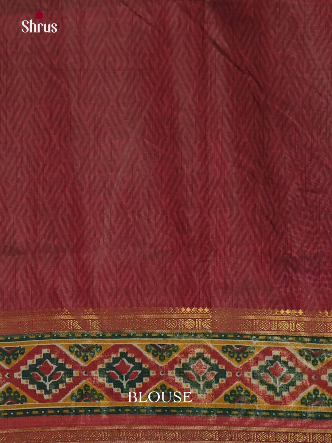 Green & Maroon - Semi Patola Saree - Shop on Shrus.com