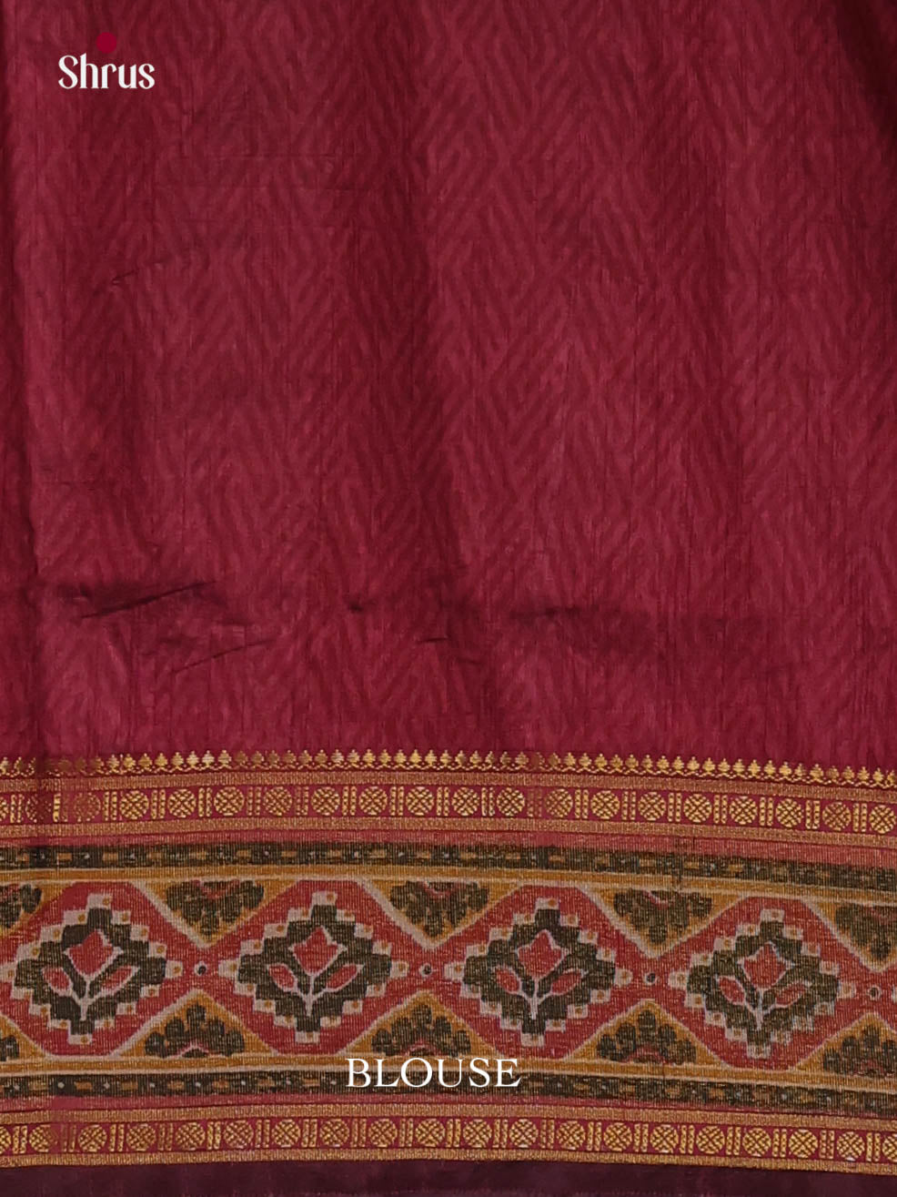 Black & Maroon - Semi Patola Saree