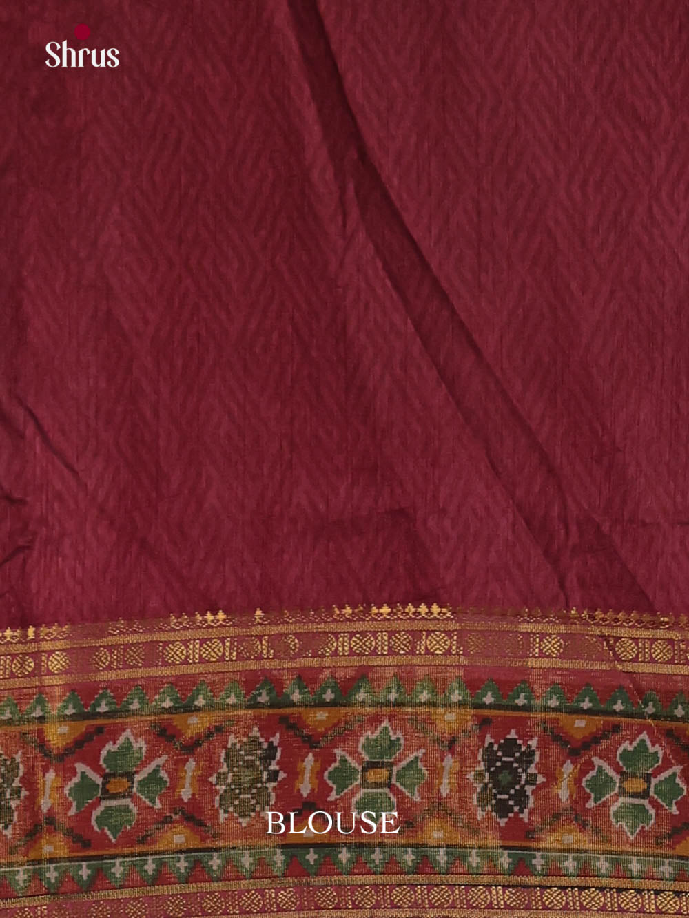 Black & Maroon - Semi Patola Saree