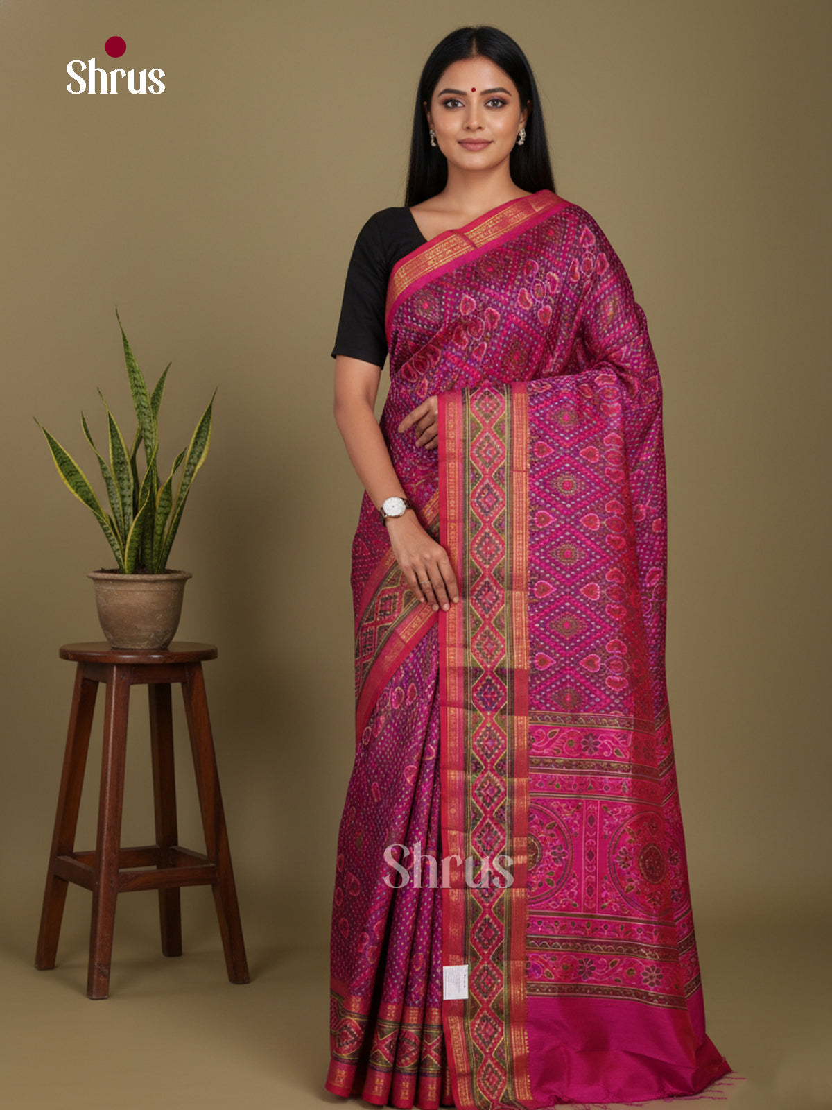 DKS18061 - Semi Patola Saree - Shop on Shrus.com