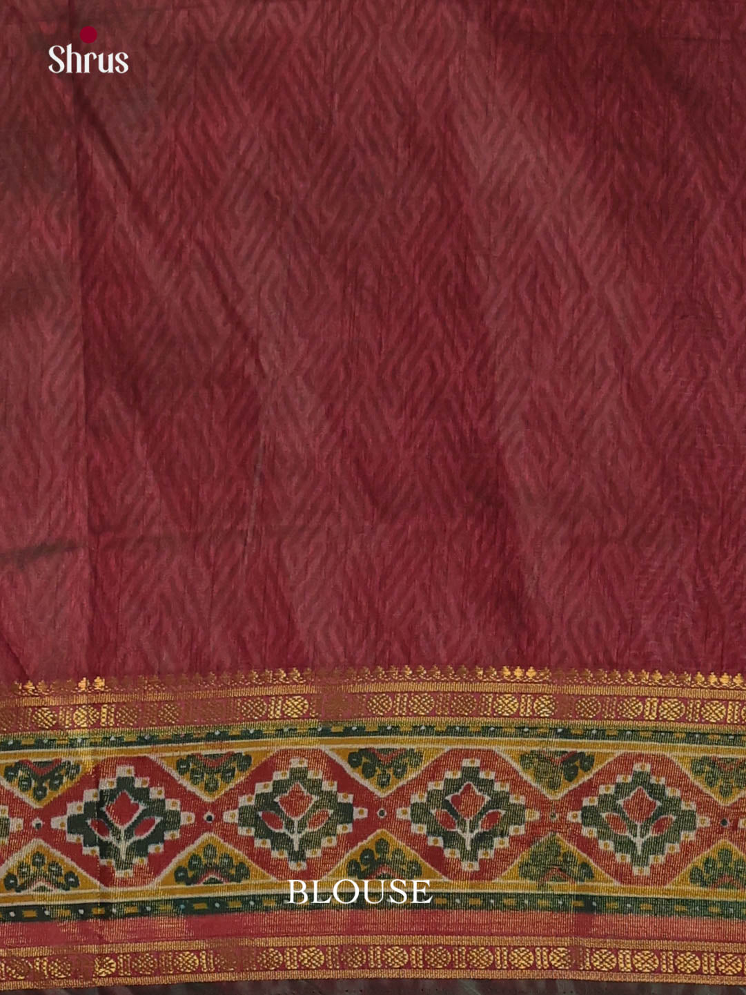 Green & Maroon- Semi Patola Saree - Shop on Shrus.com