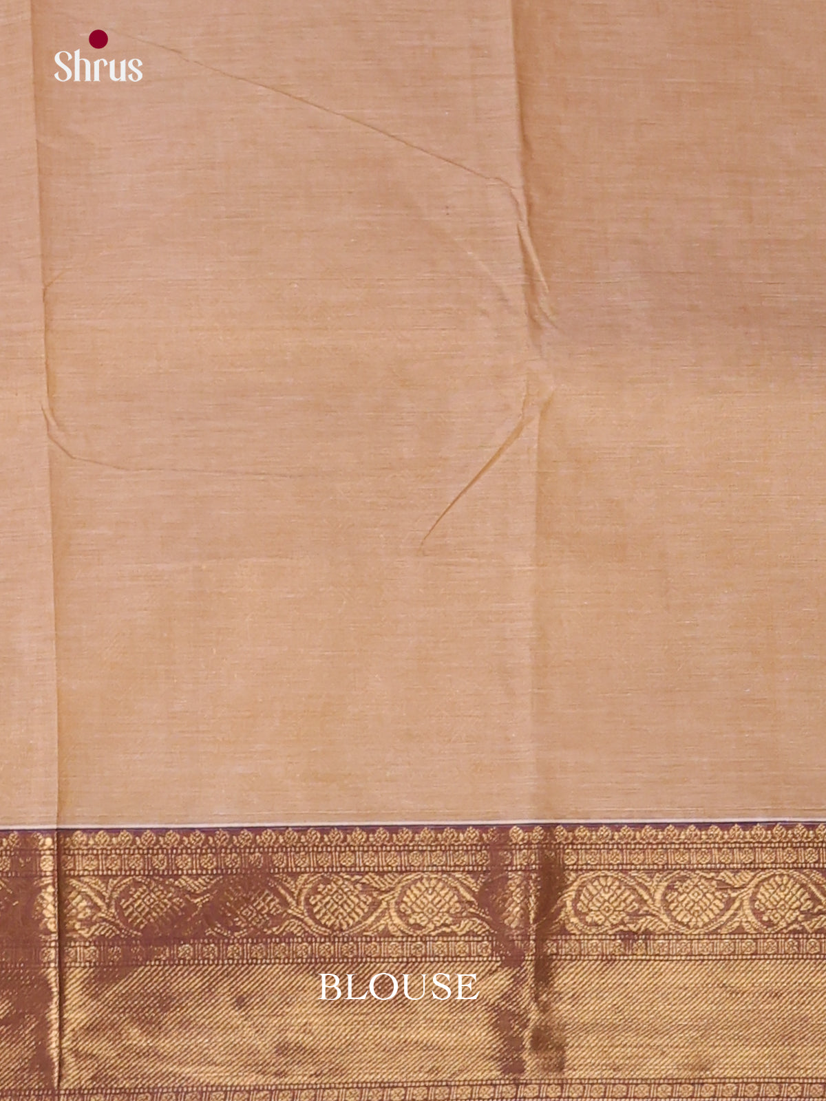 Beige & Purple - Chettinad Cotton Saree - Shop on Shrus.com