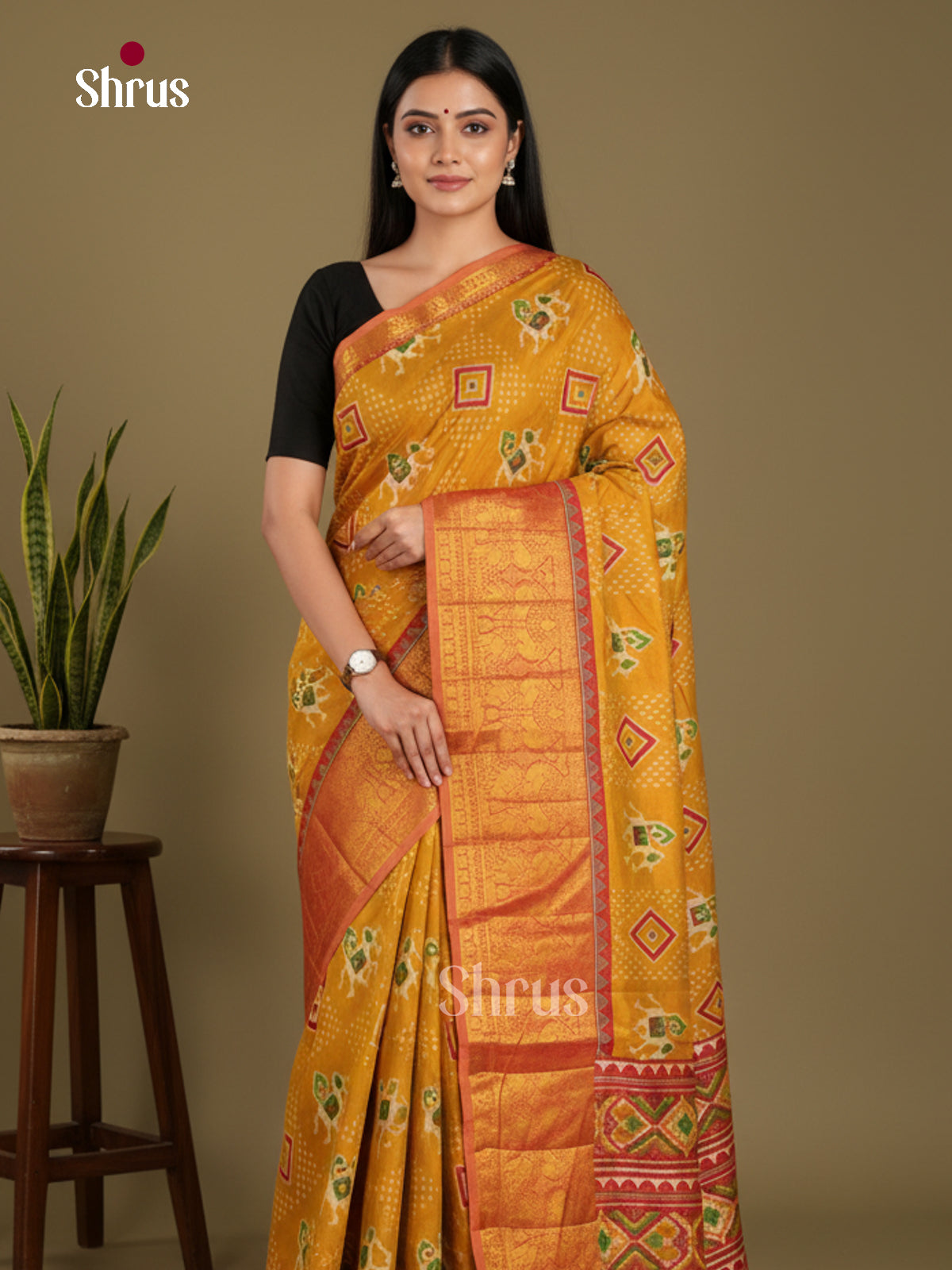DKS21107 - Semi Patola Saree