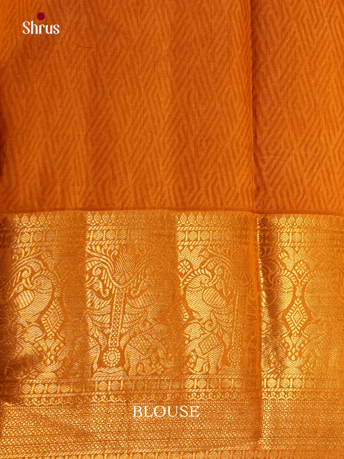Brown & Brick- Semi Patola Saree
