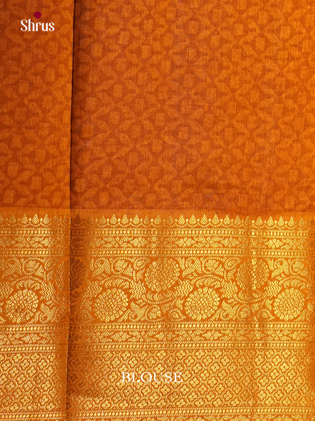Mehandi & Brick- Semi Patola Saree