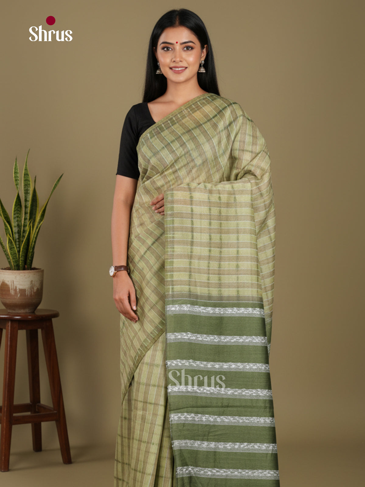 Green - Shibori Saree