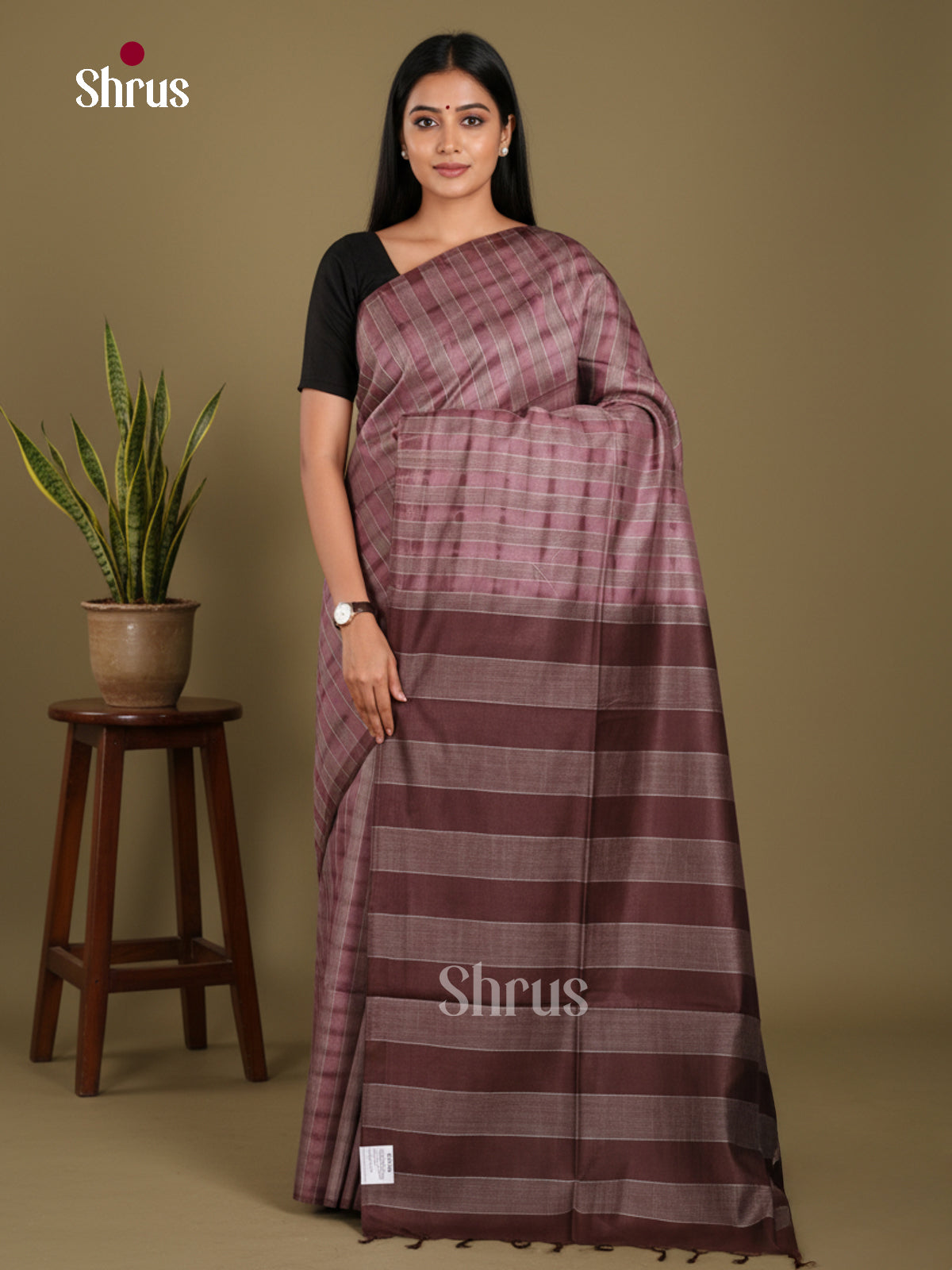 Brown- Shibori Saree