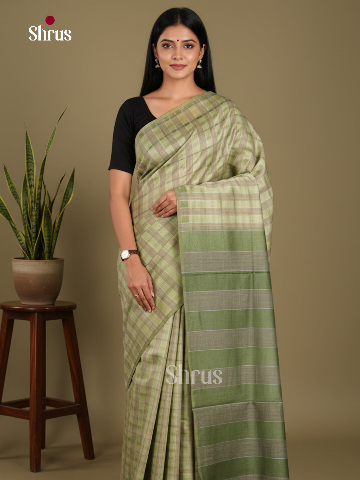 Pastel Green - Shibori Saree