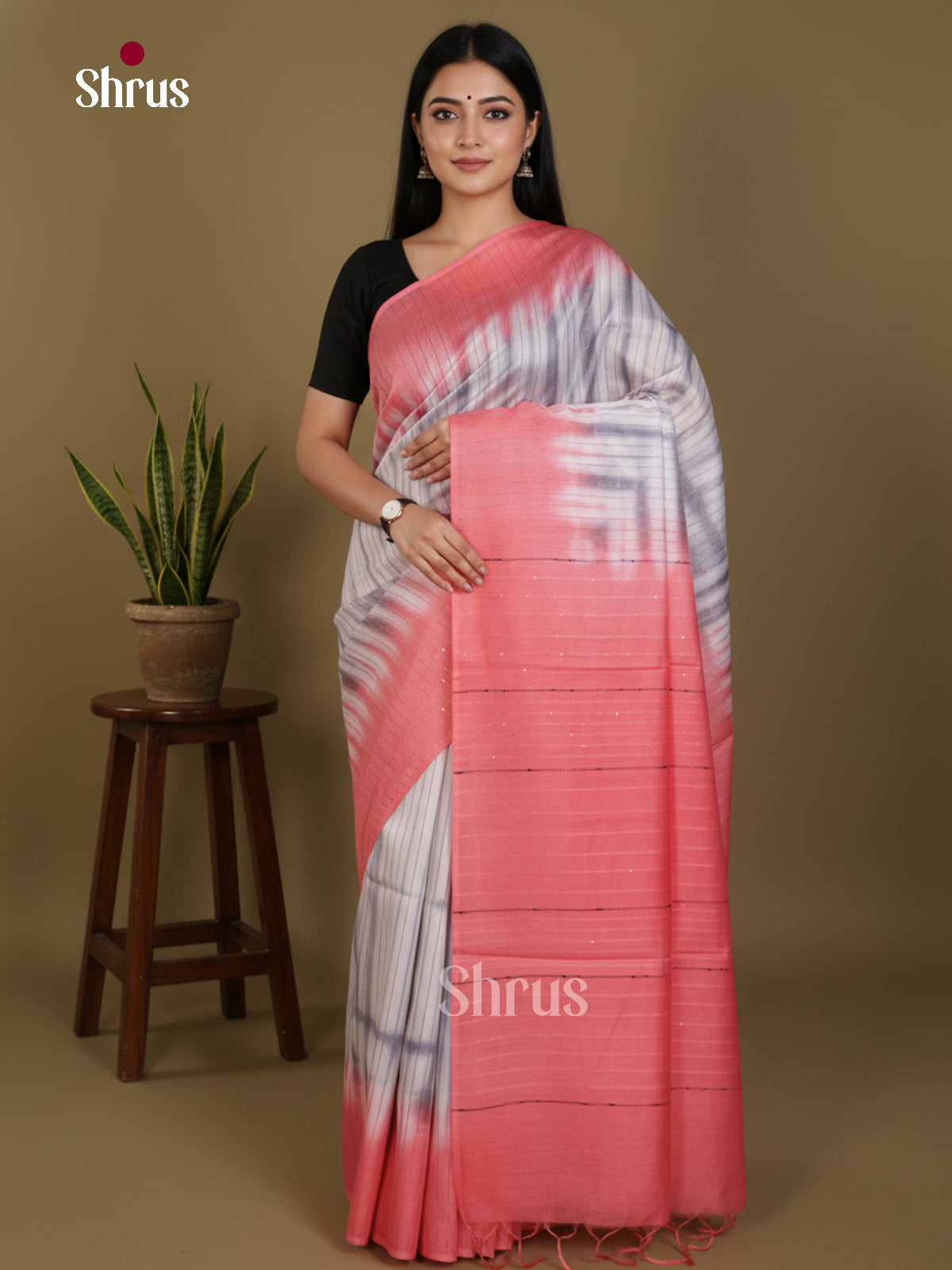 DKS22323 - Shibori Saree - Shop on Shrus.com