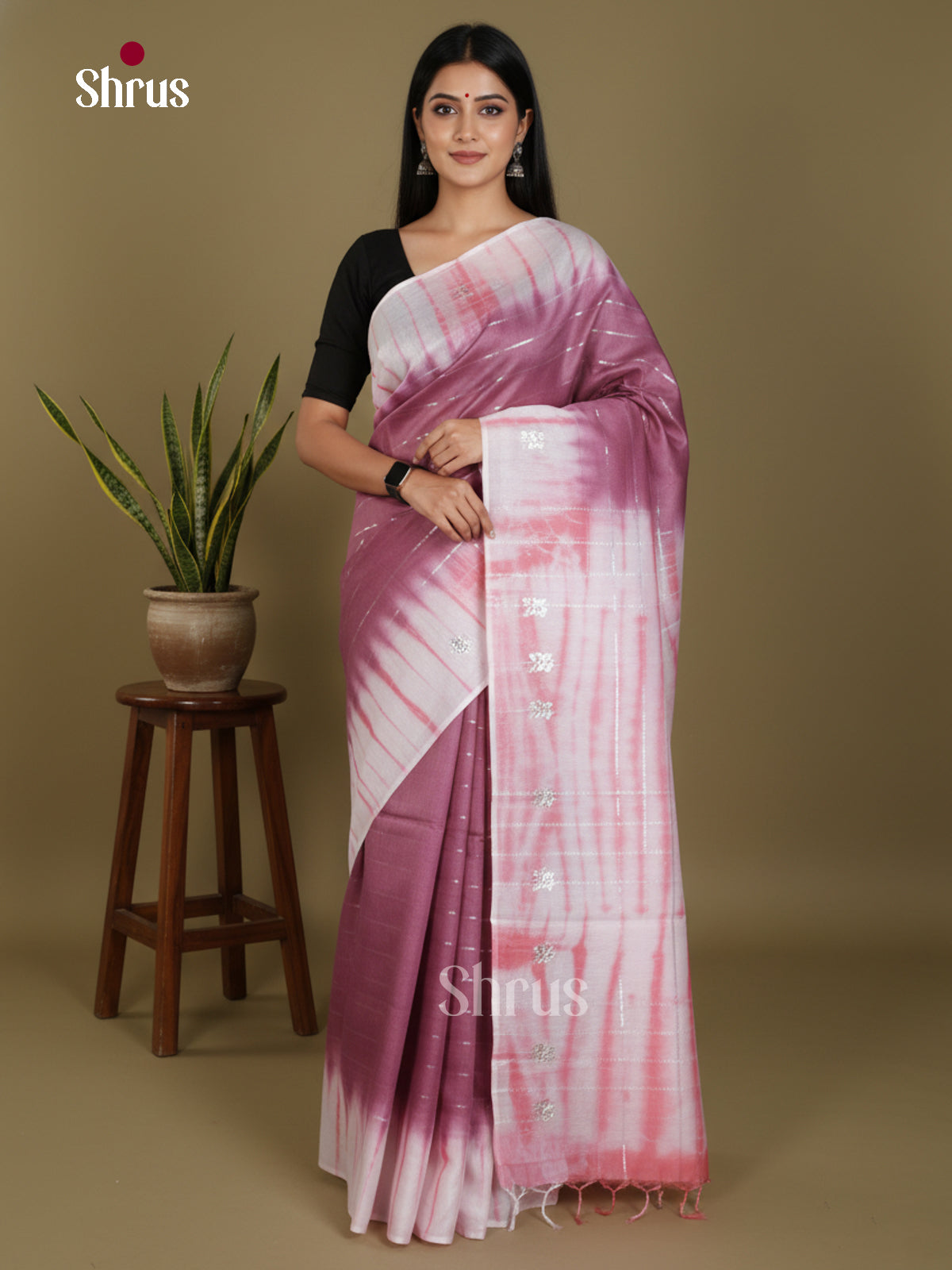 DKS22346 - Shibori Saree - Shop on Shrus.com