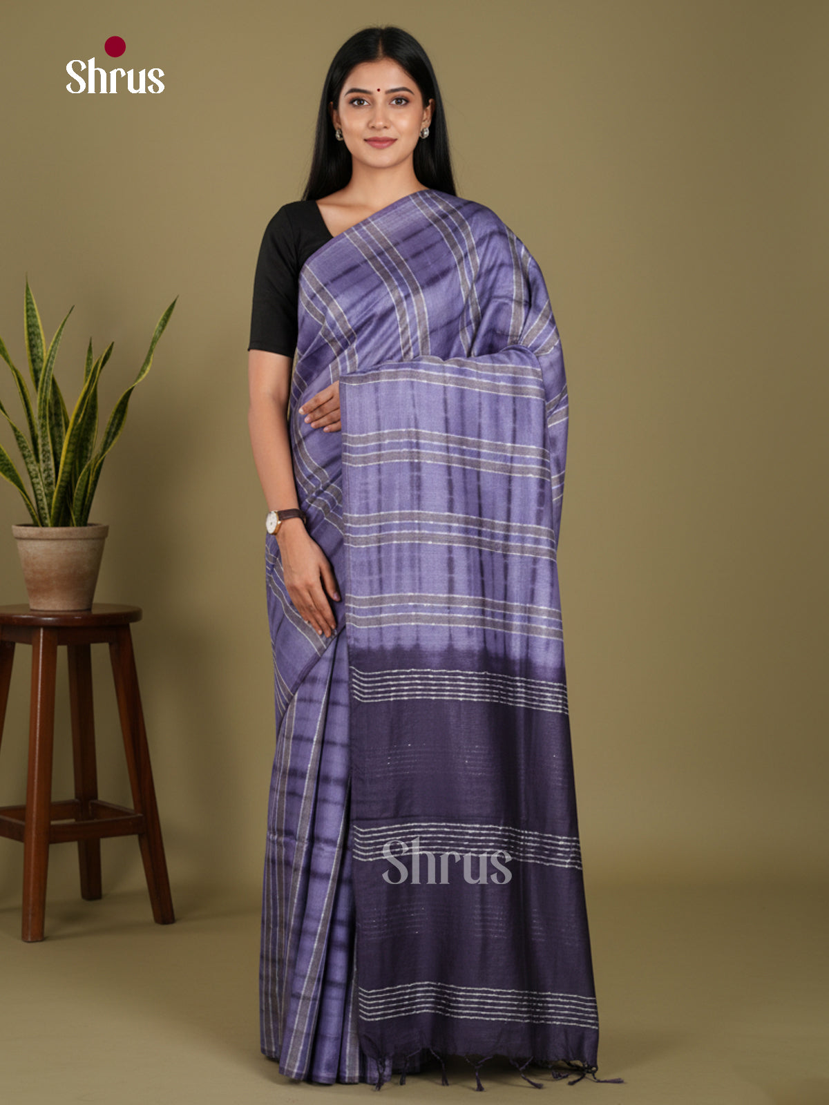 Blue & Dark Blue- Shibori Saree