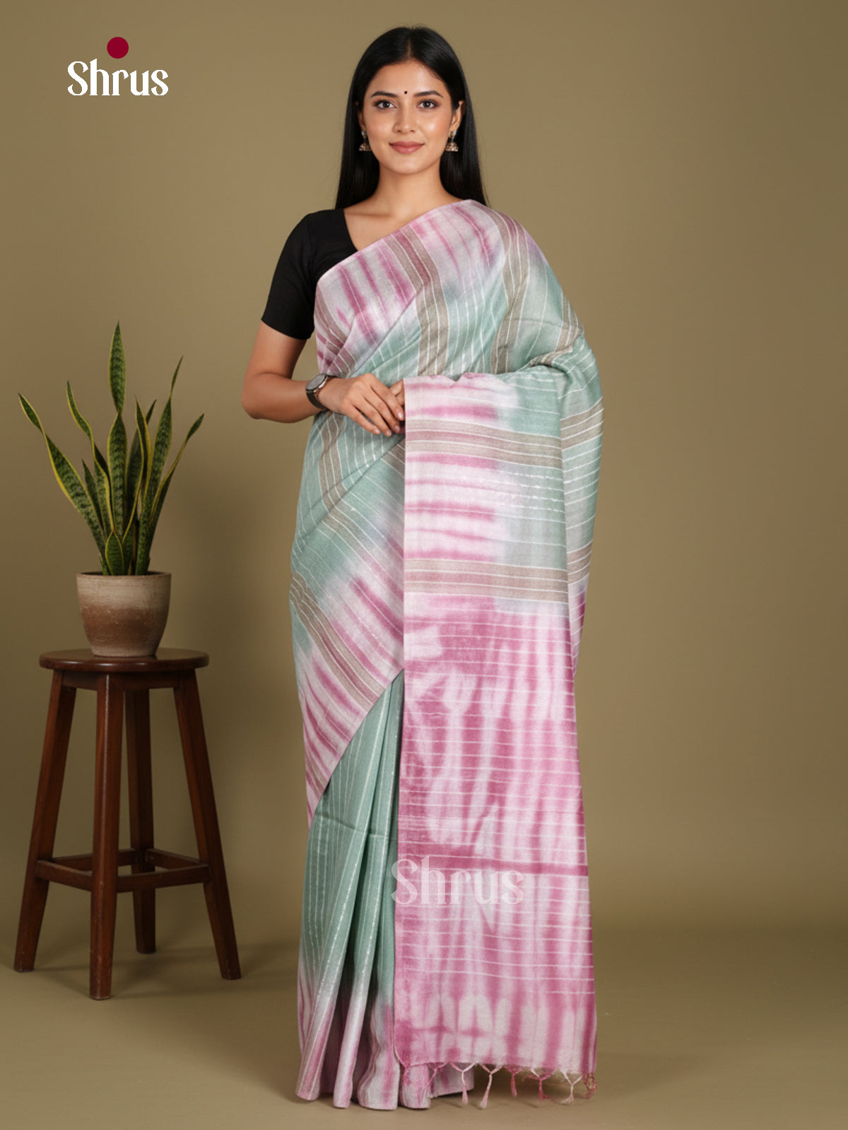DKS22359 - Shibori Saree - Shop on Shrus.com