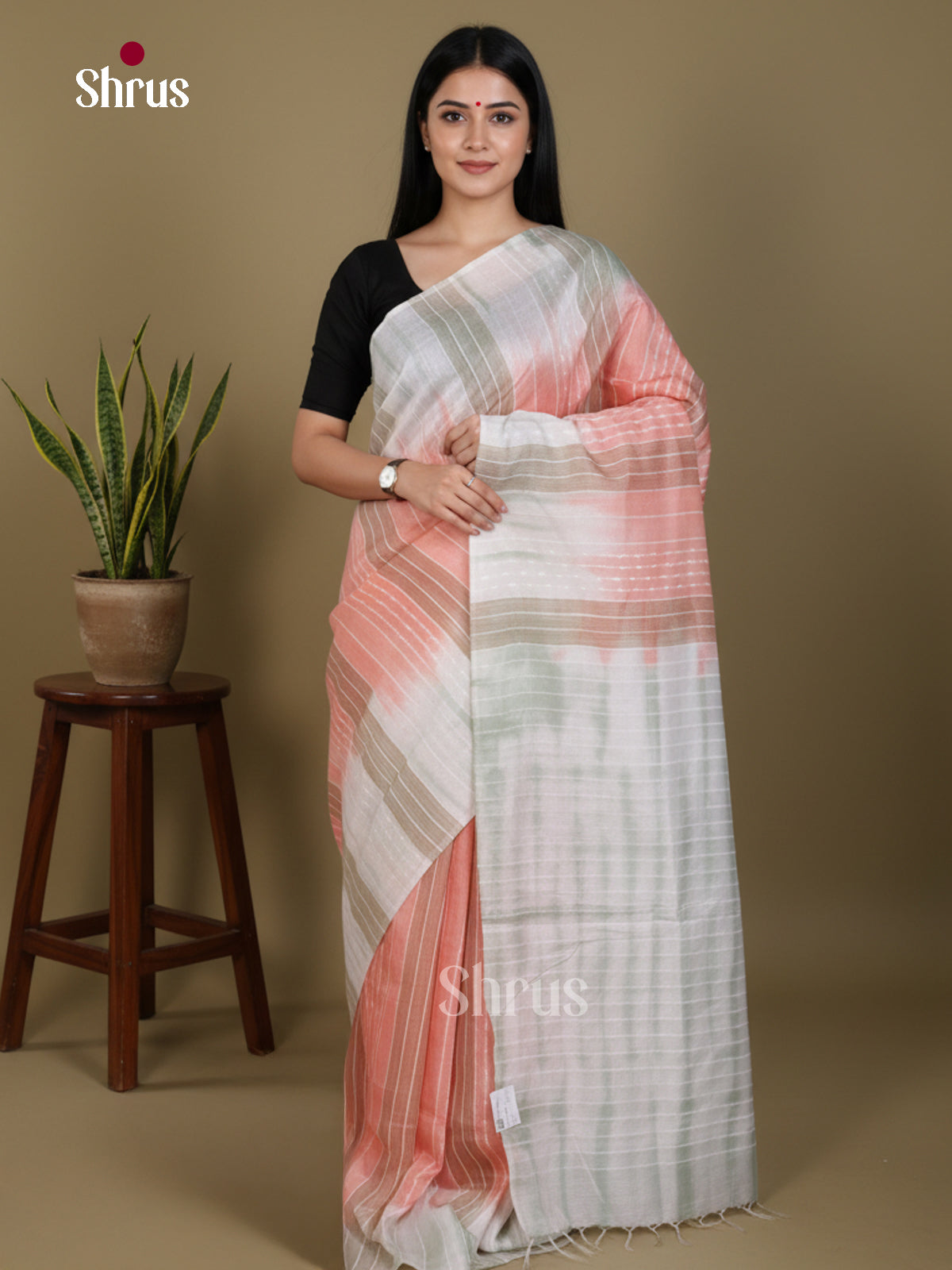 DKS22360 - Shibori Saree - Shop on Shrus.com