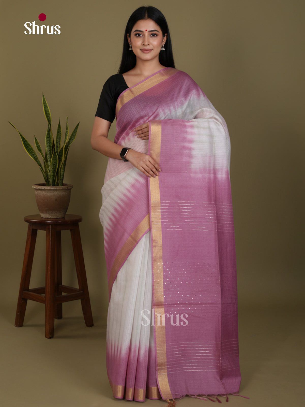 DKS22363 - Shibori Saree - Shop on Shrus.com