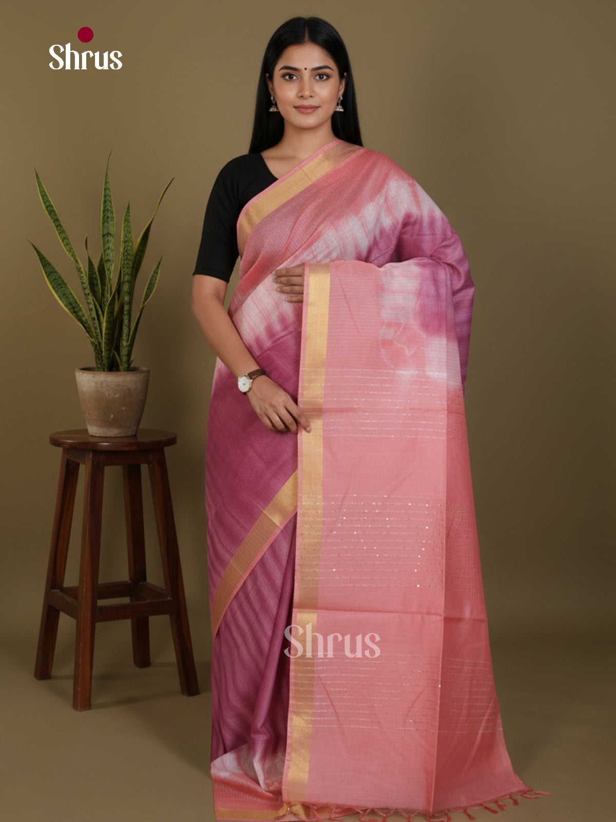 DKS22370 - Shibori Saree - Shop on Shrus.com