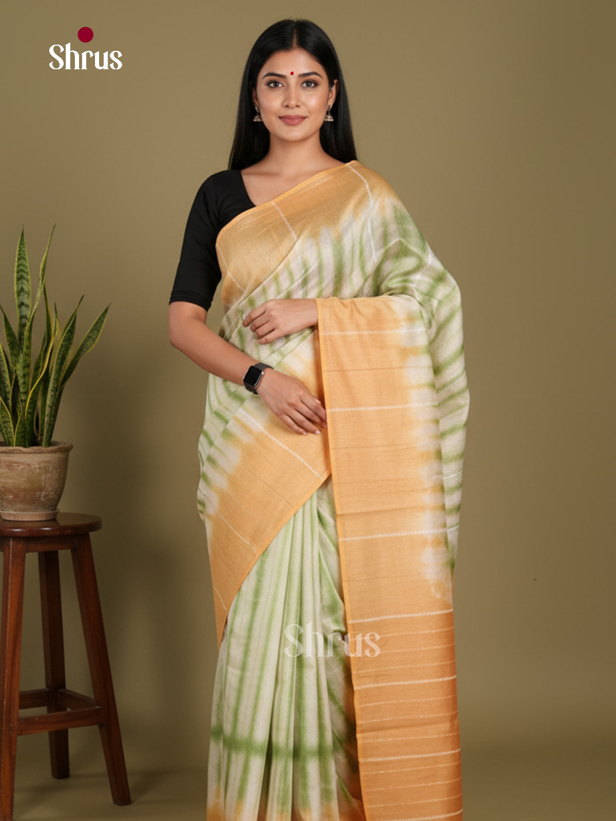 DKS22434 - Shibori Saree - Shop on Shrus.com