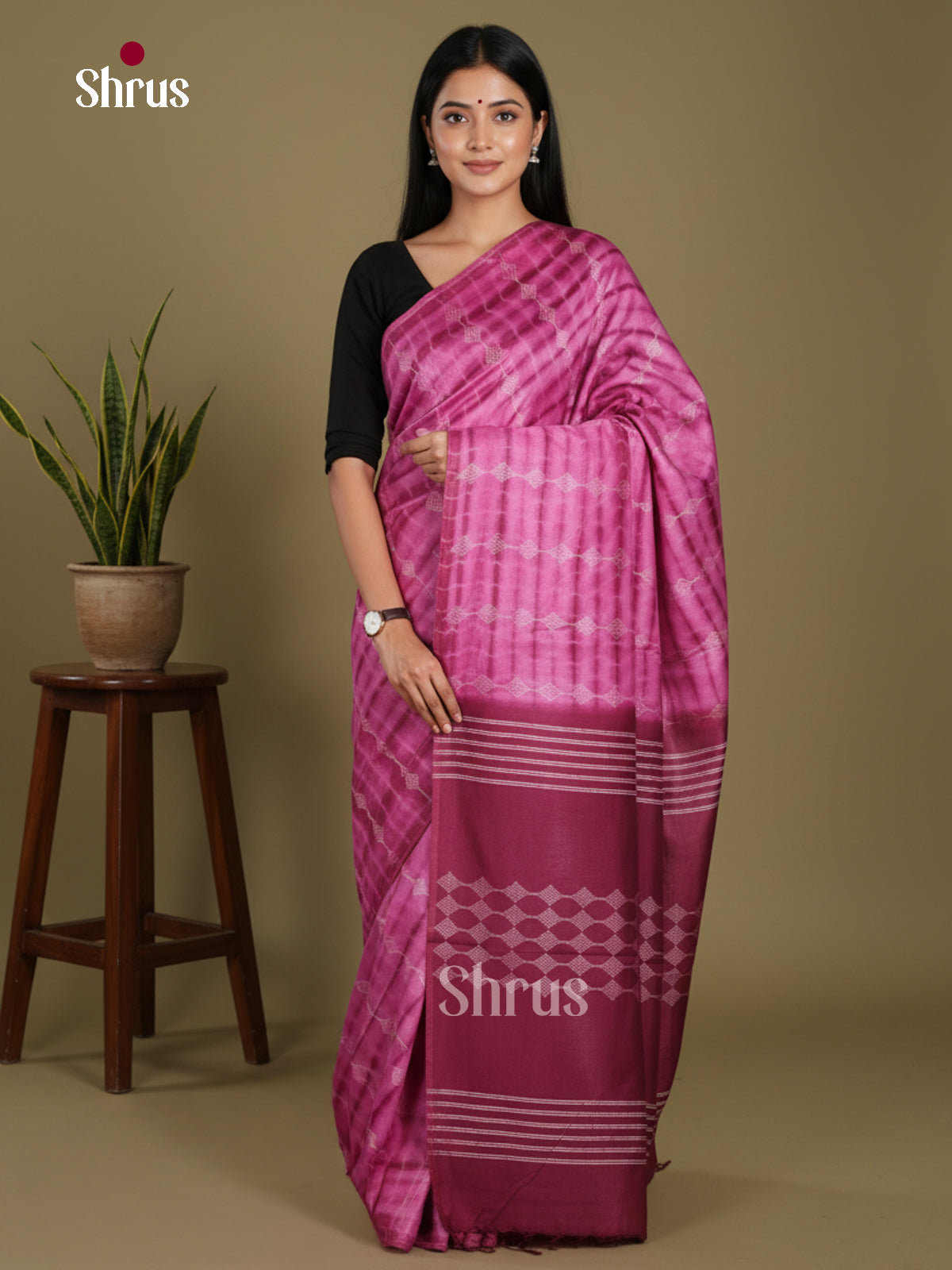 DKS22480 - Shibori Saree - Shop on Shrus.com