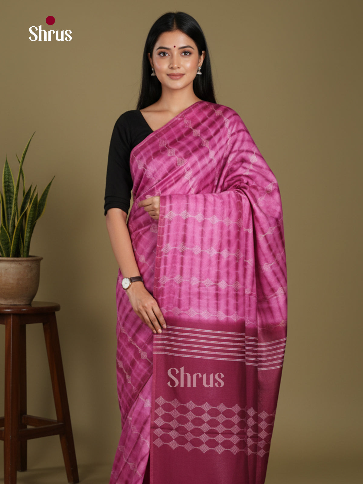 DKS22480 - Shibori Saree - Shop on Shrus.com