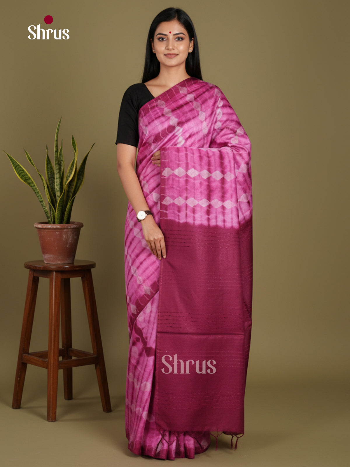 DKS22481 - Shibori Saree - Shop on Shrus.com
