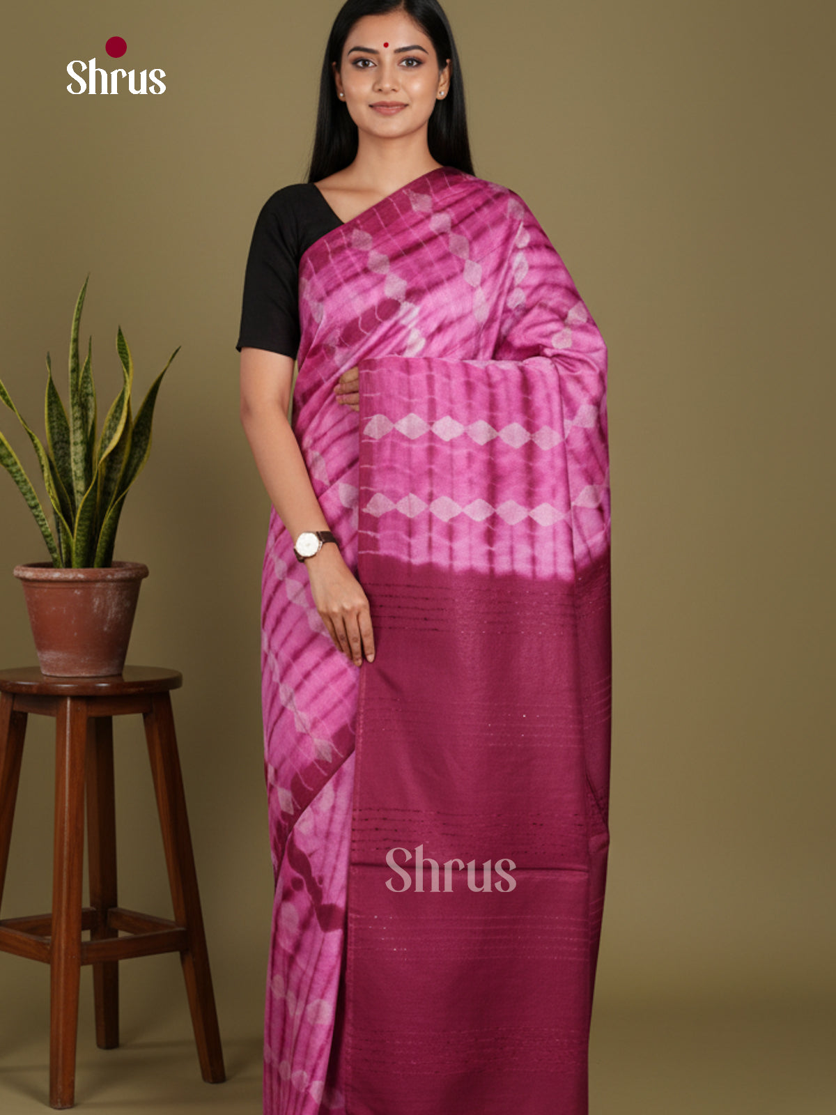 DKS22481 - Shibori Saree - Shop on Shrus.com