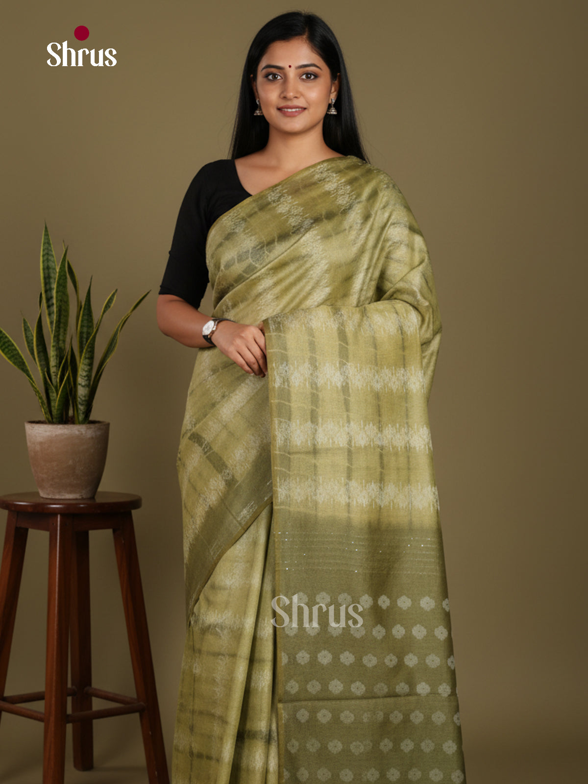 Green - Shibori Saree