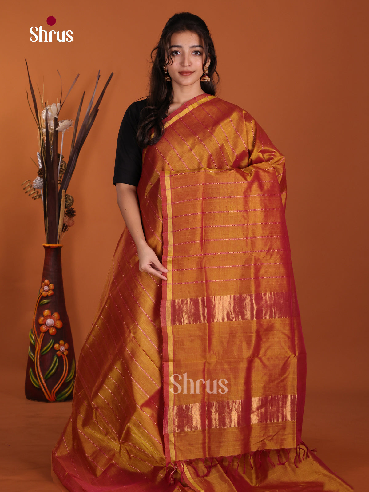DKS24043 - Silk Cotton Saree - Shop on Shrus.com