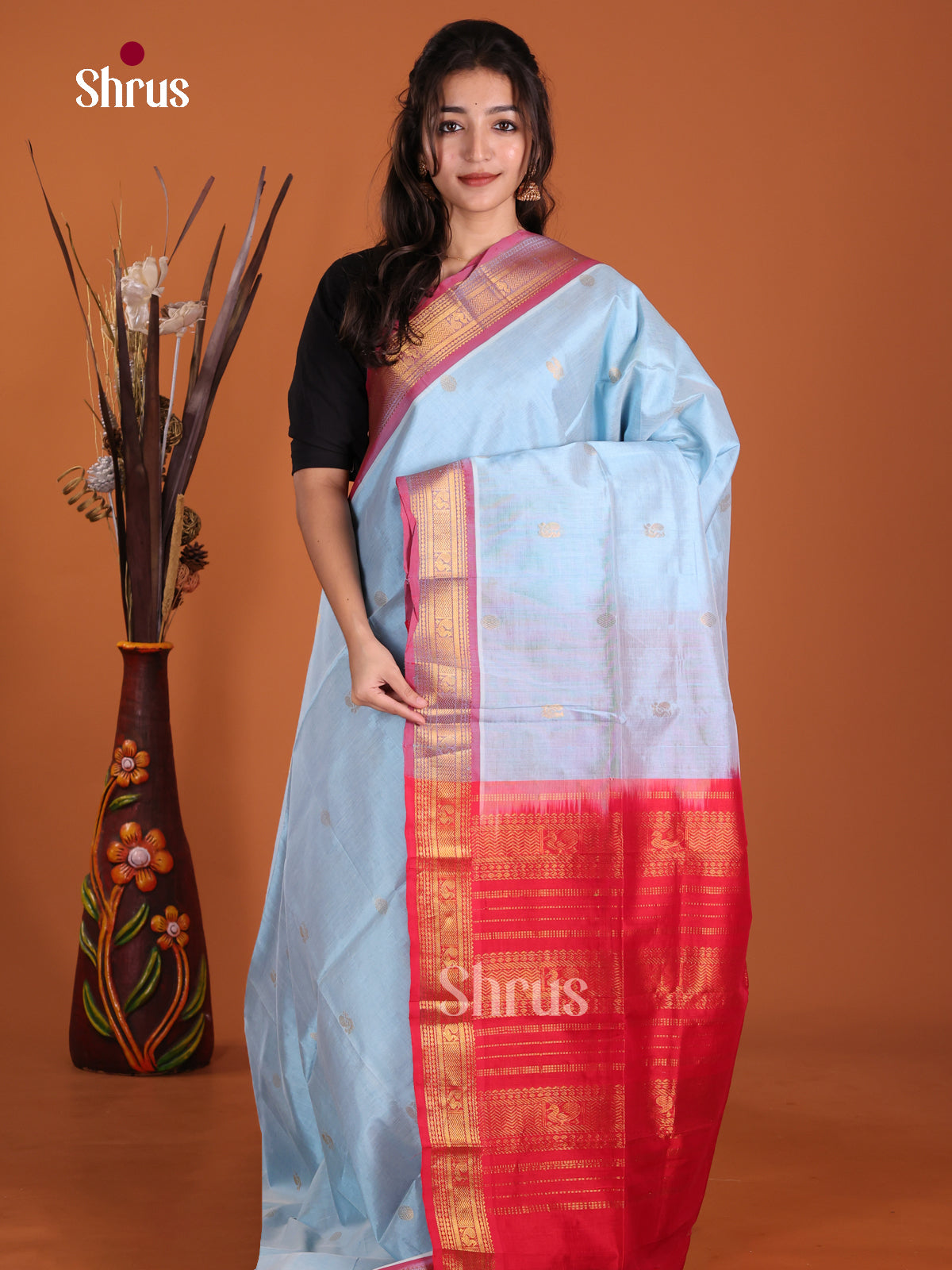 DKS24058 - Silk Cotton Saree