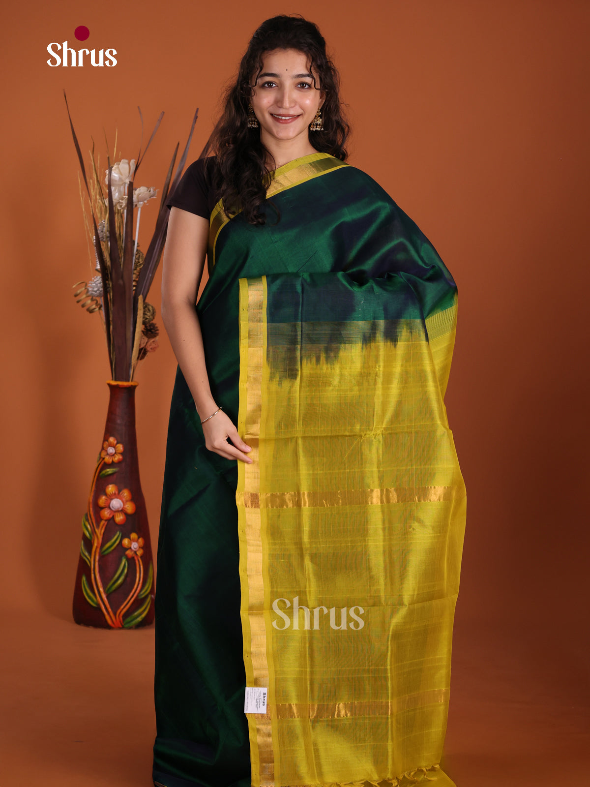 DKS24101 - Silkcotton-halfpure Saree - Shop on Shrus.com