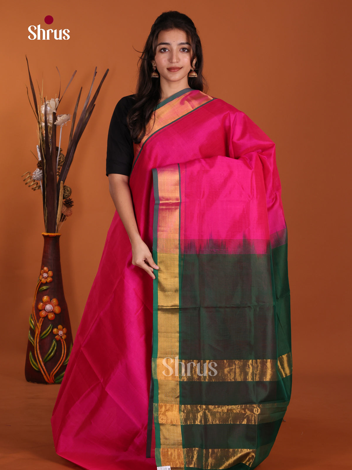 DKS24139 - Silk Cotton Saree - Shop on Shrus.com