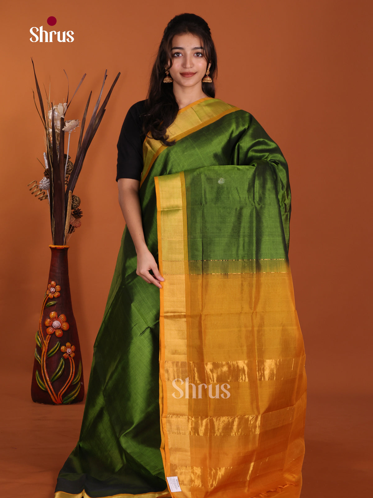 DKS24140 - Silk Cotton Saree - Shop on Shrus.com