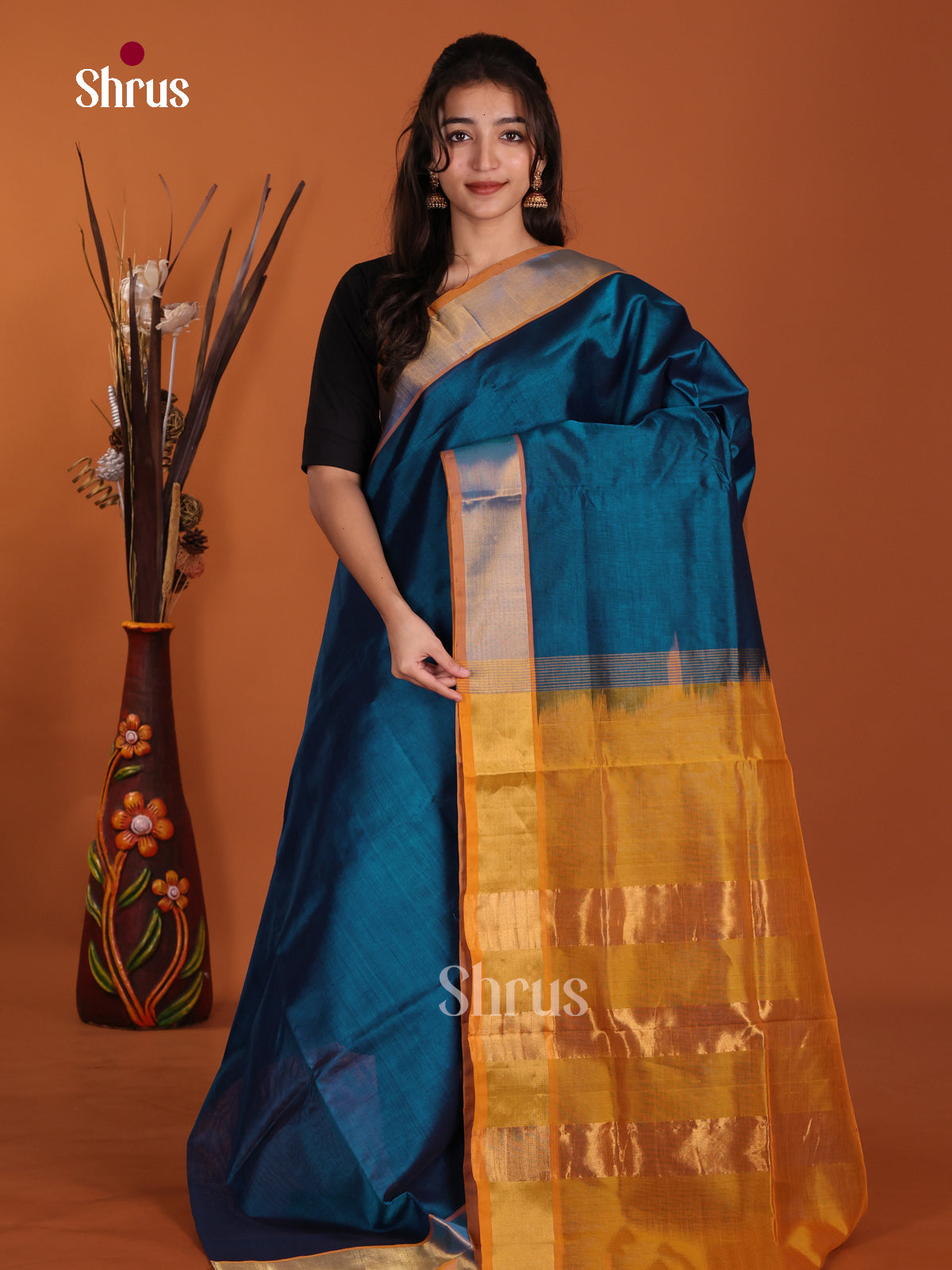 DKS24147 - Silk Cotton Saree - Shop on Shrus.com