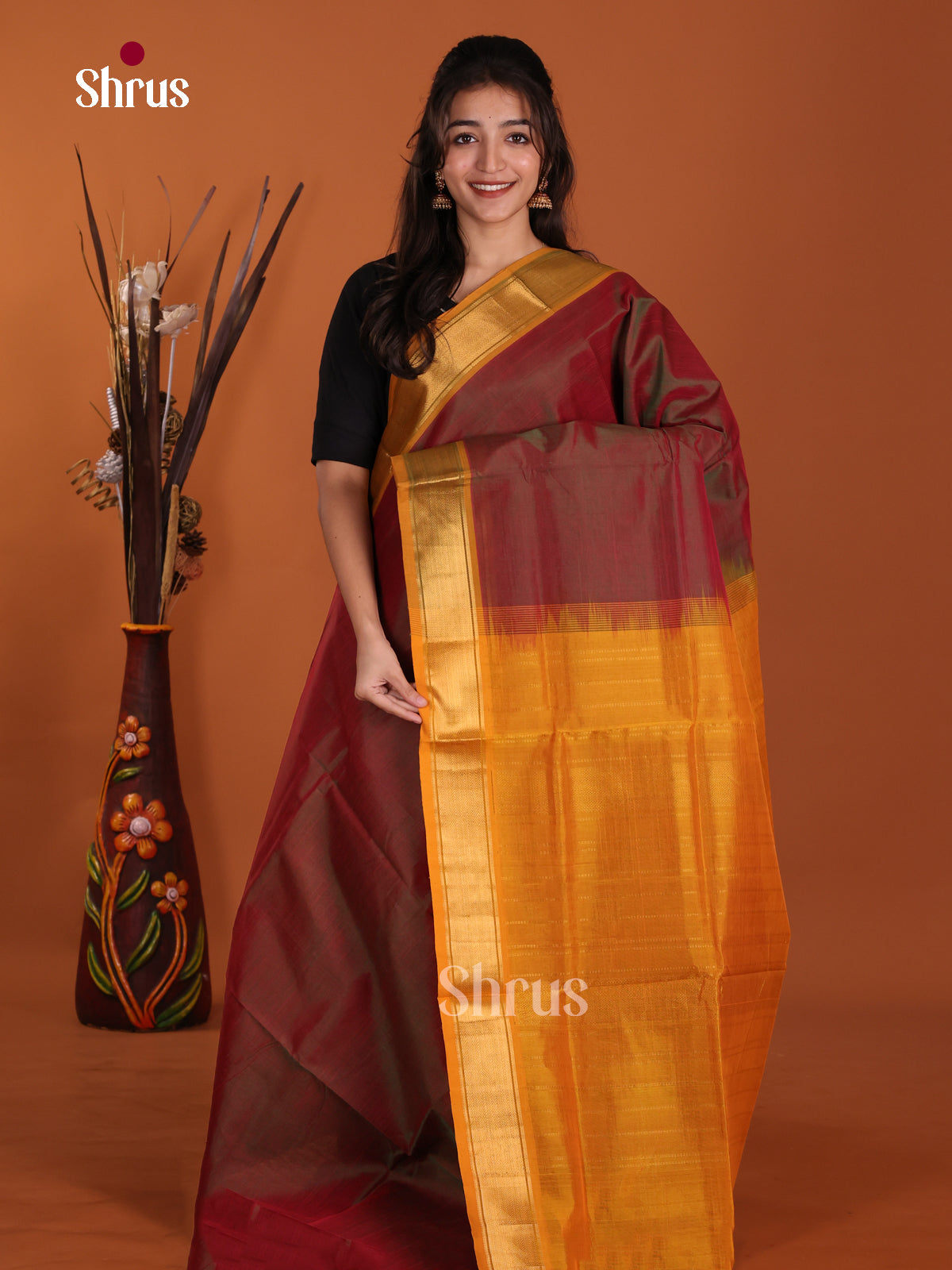 DKS24158 - Silk Cotton Saree - Shop on Shrus.com