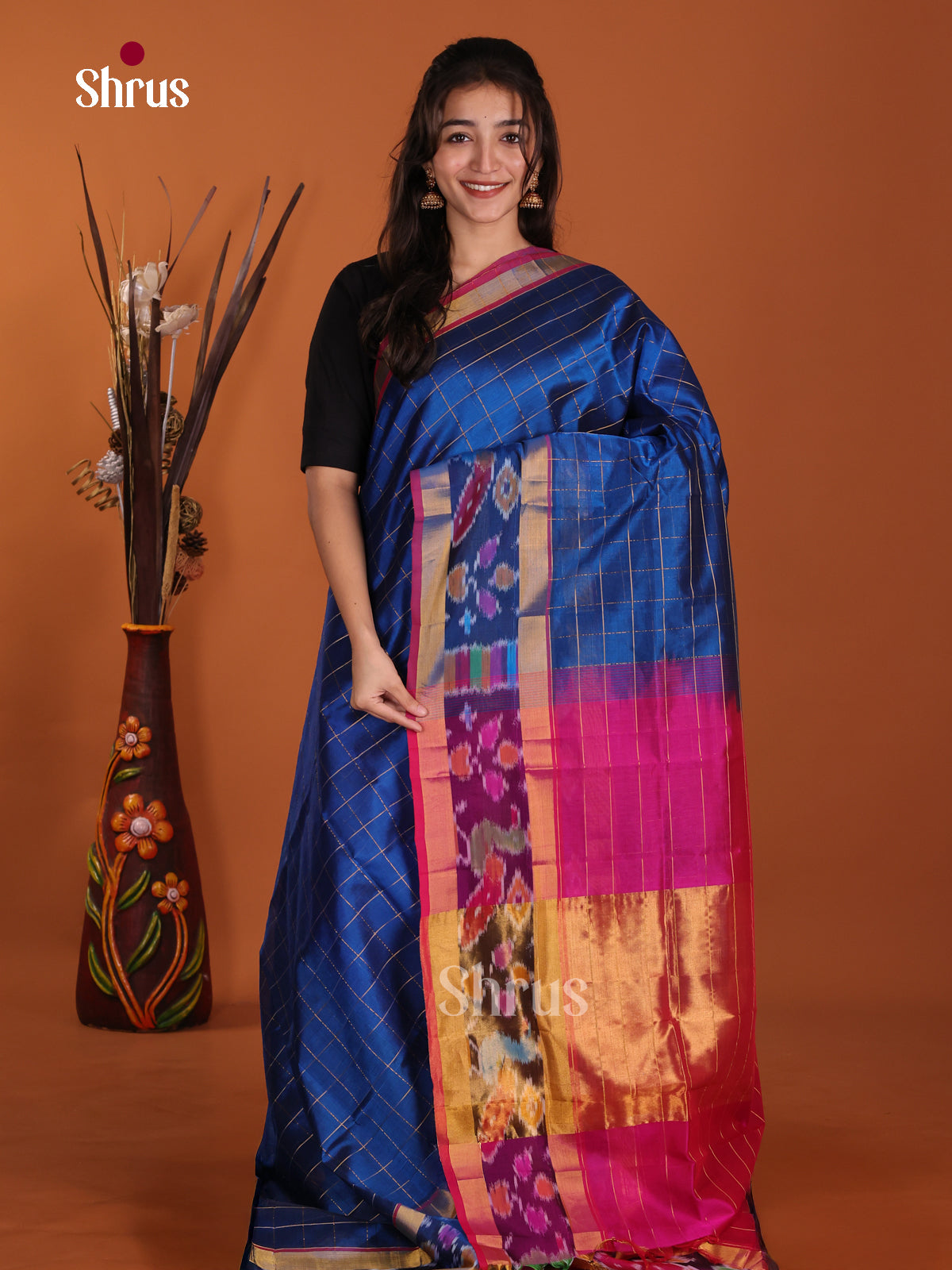 DKS24161 - Silk Cotton Saree - Shop on Shrus.com