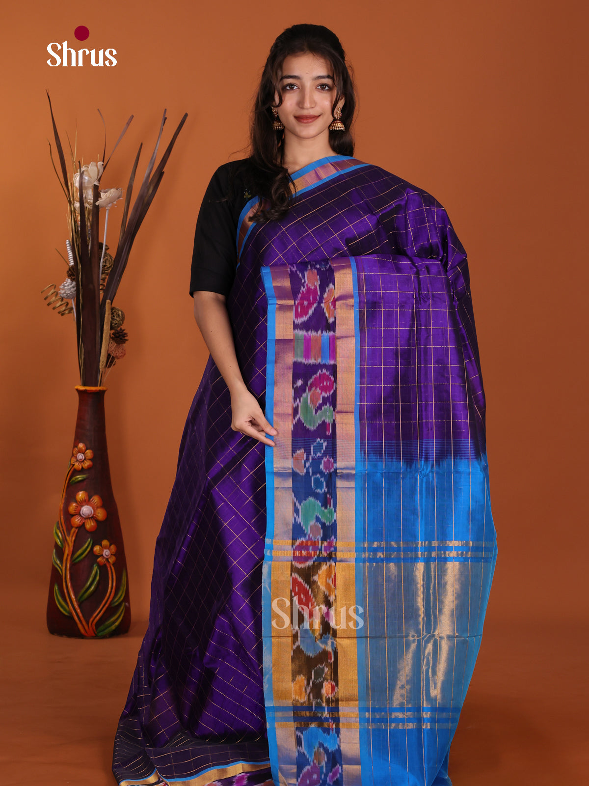 DKS24162 - Silk Cotton Saree - Shop on Shrus.com