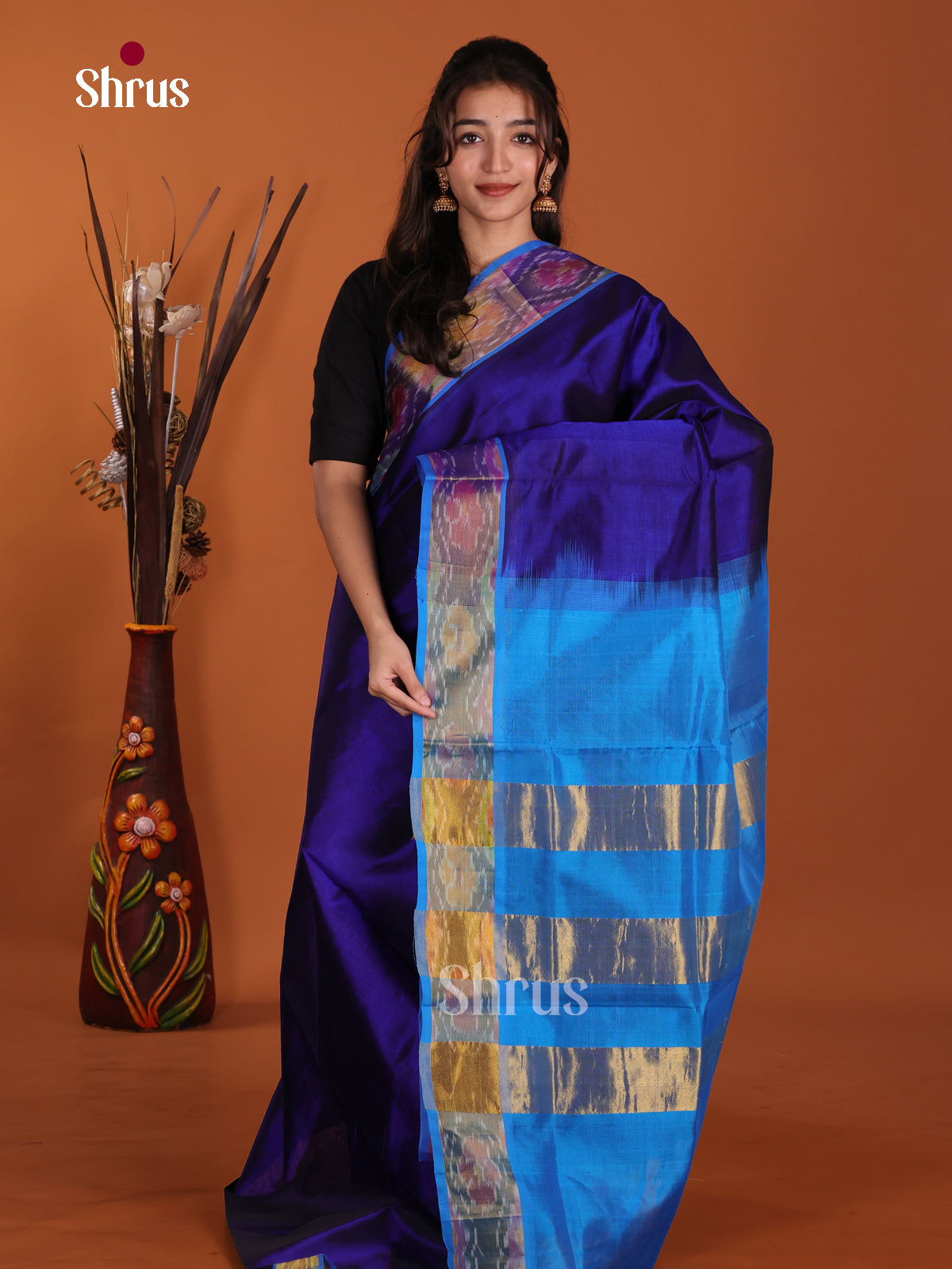 DKS24176 - Silk Cotton Saree - Shop on Shrus.com