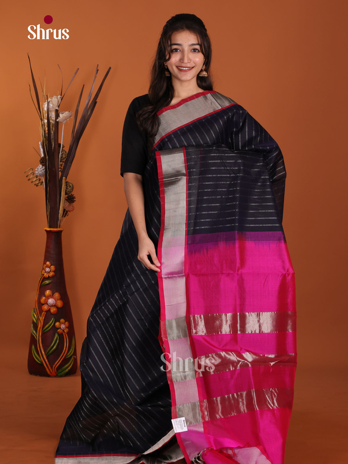 DKS24181 - Silk Cotton Saree - Shop on Shrus.com