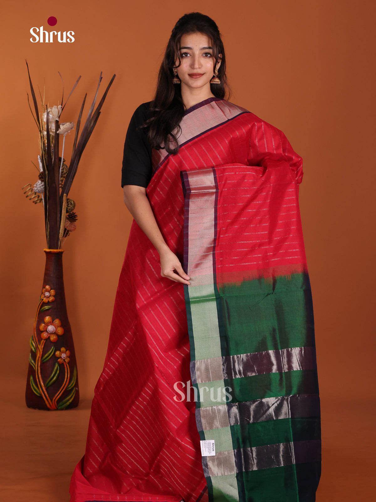DKS24184 - Silk Cotton Saree - Shop on Shrus.com