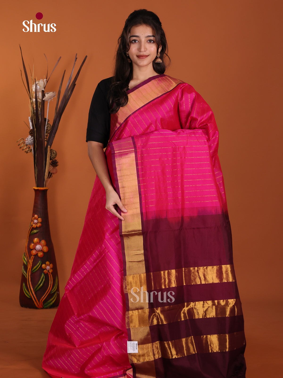 DKS24185 - Silk Cotton Saree - Shop on Shrus.com