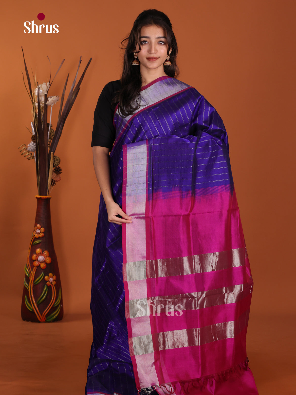 DKS24188 - Silk Cotton Saree - Shop on Shrus.com