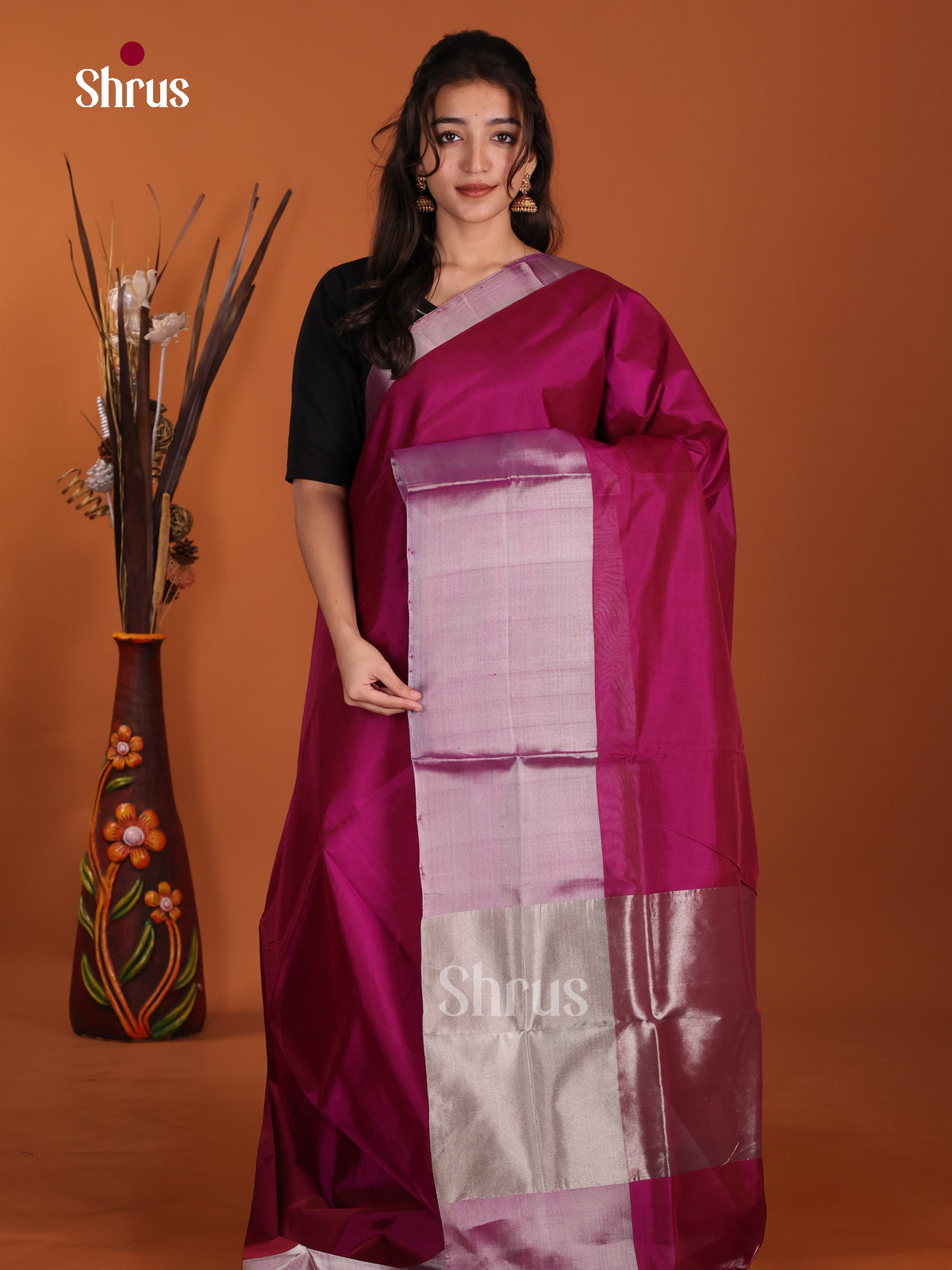 DKS24205 - Silk Cotton Saree - Shop on Shrus.com