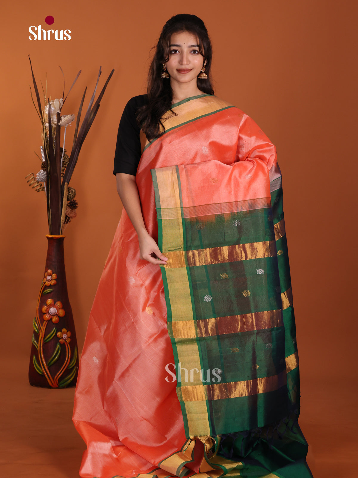DKS24242 - Silk Cotton Saree - Shop on Shrus.com