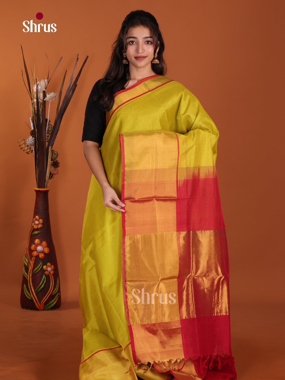 DKS24251 - Silk Cotton Saree - Shop on Shrus.com