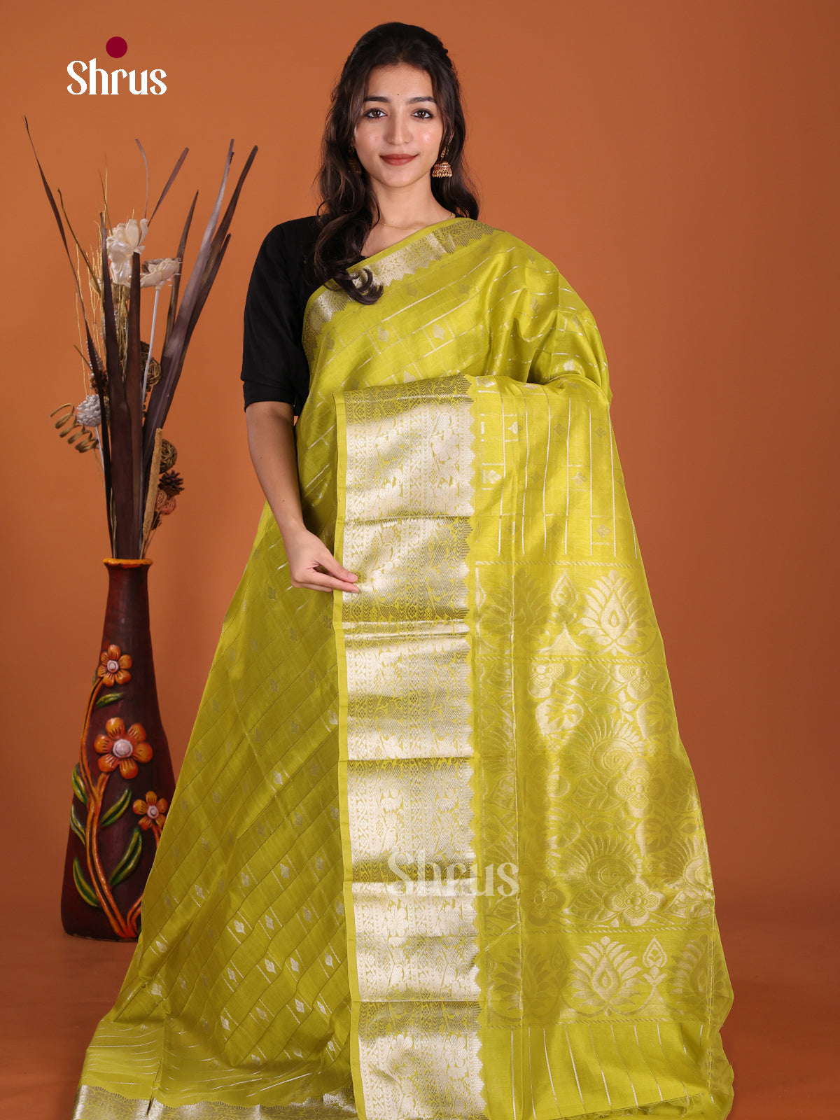 DKS24255 - Silk Cotton Saree - Shop on Shrus.com