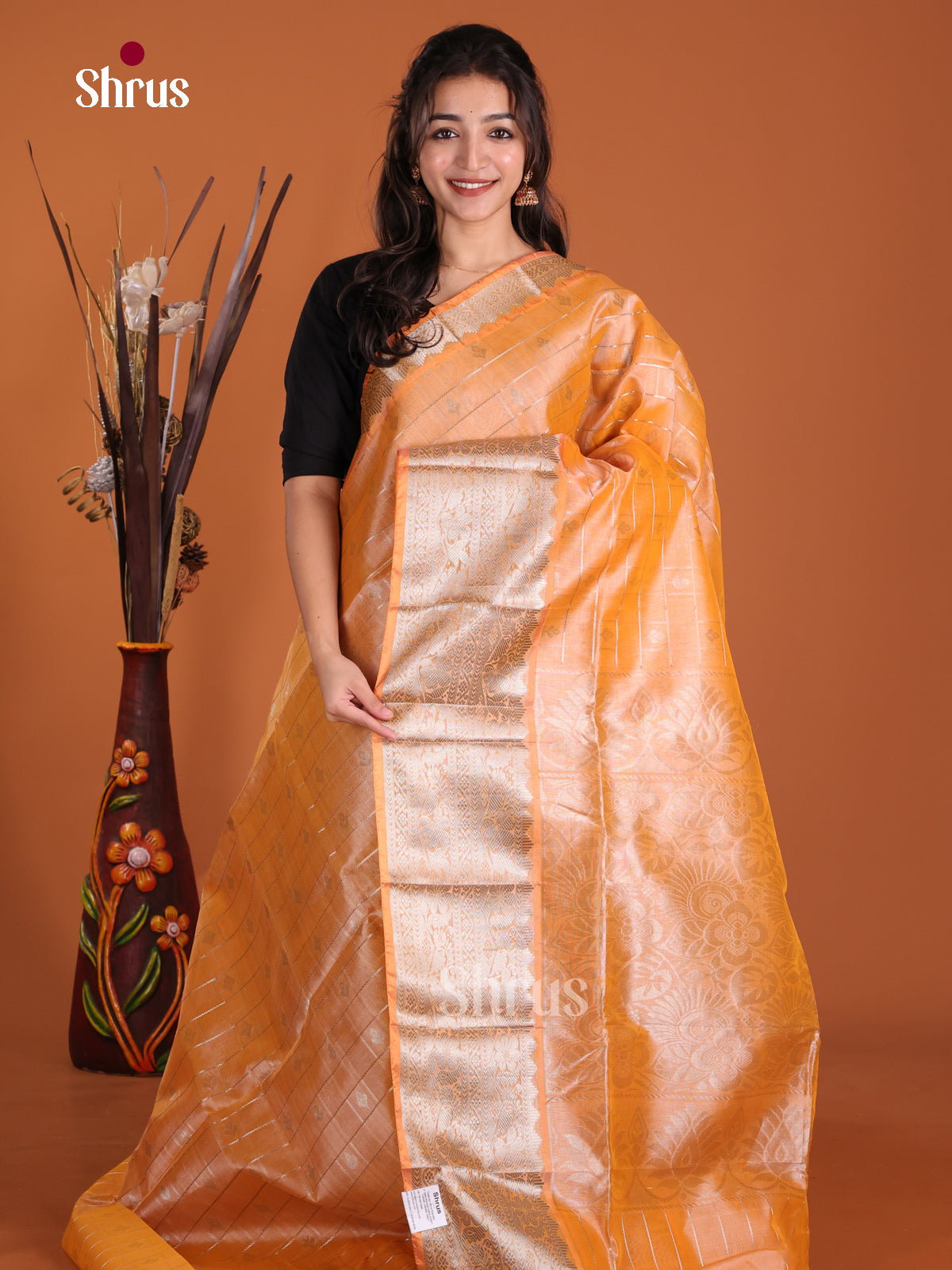 DKS24258 - Silk Cotton Saree - Shop on Shrus.com