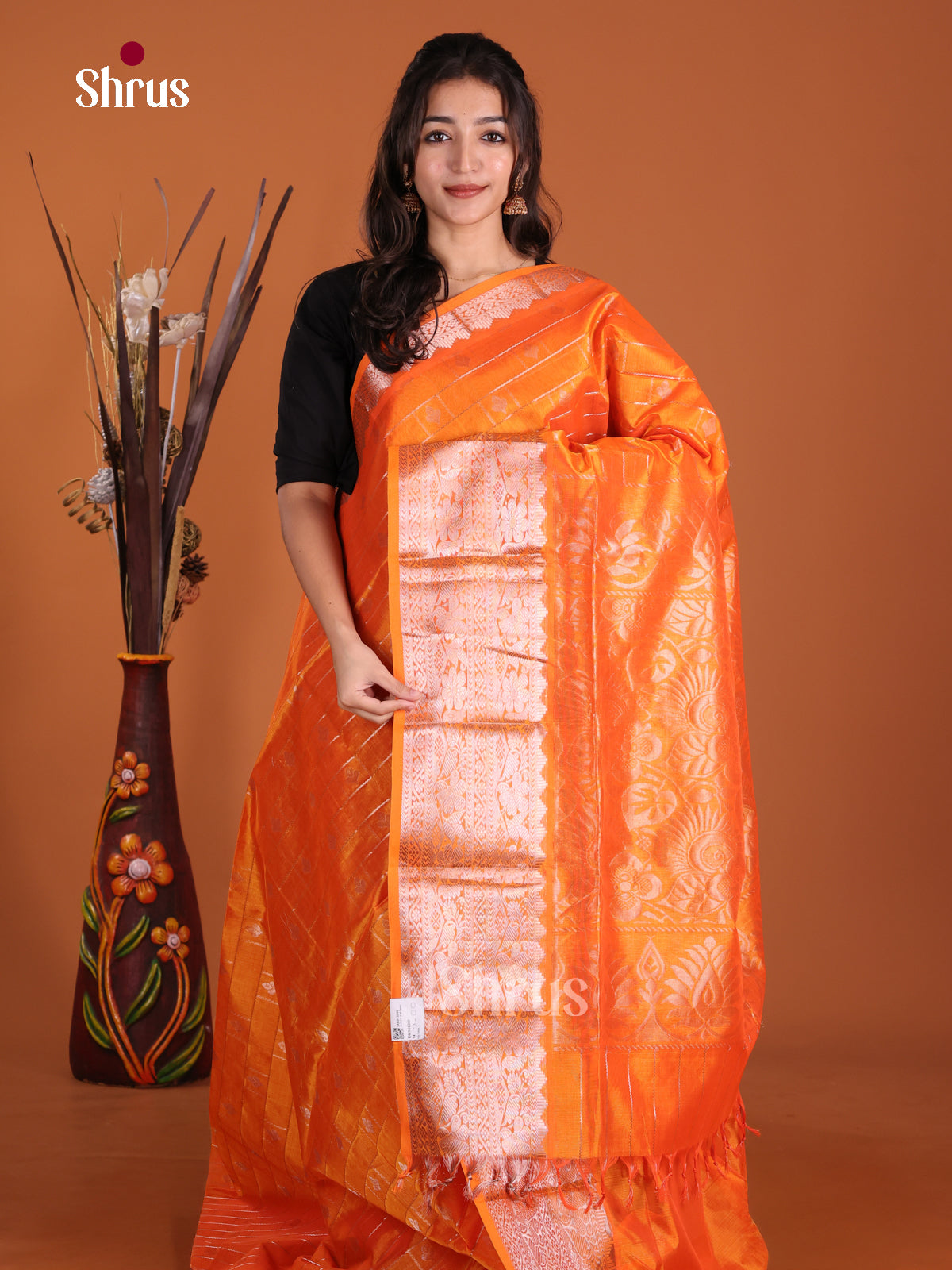 DKS24260 - Silk Cotton Saree - Shop on Shrus.com